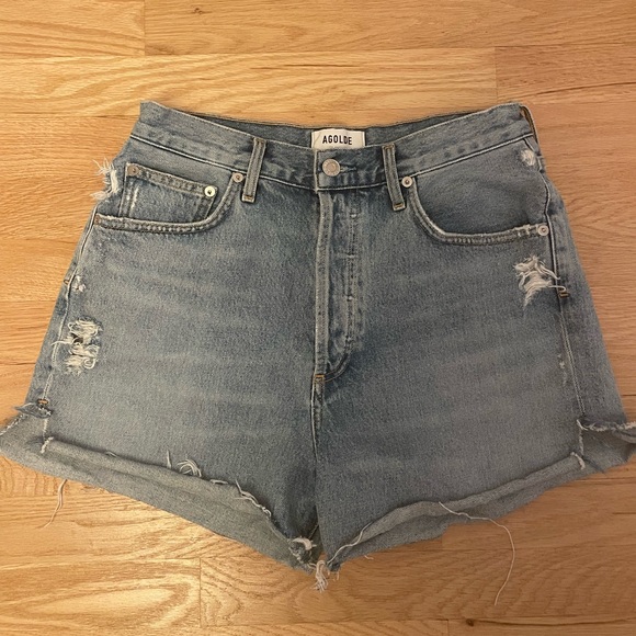 Agolde Dee Hi Rise Shorts - Picture 3 of 6